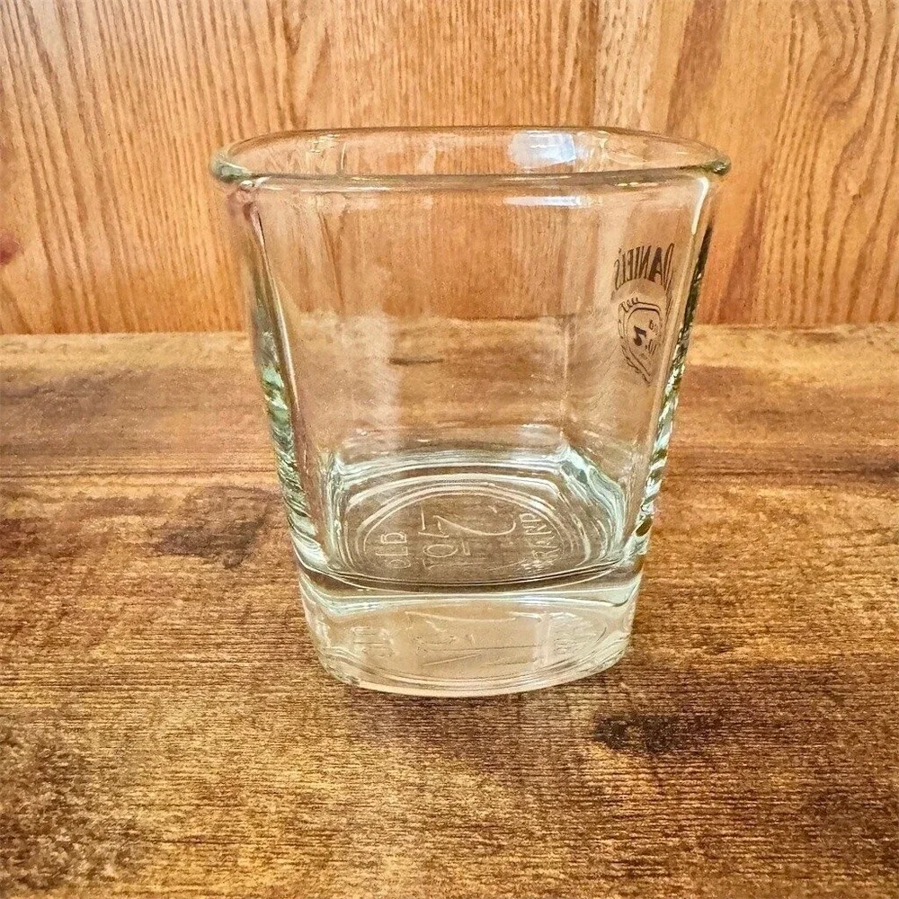 Jack Daniel's Old No. 7 Square Rocks Glass Tumbler Logo Print Embossed